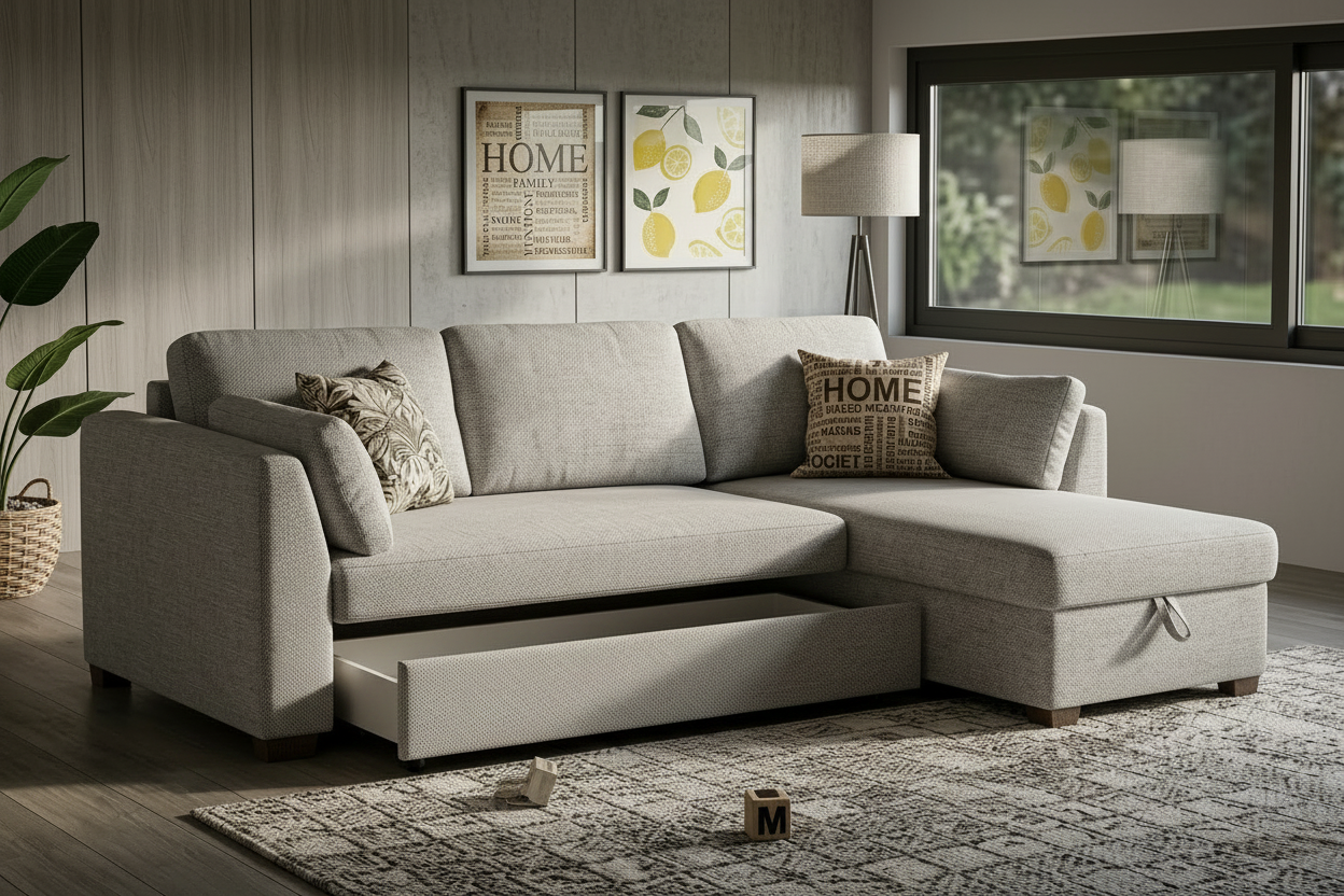 Hamilton Storage Sofa Bed Reversible Sectional