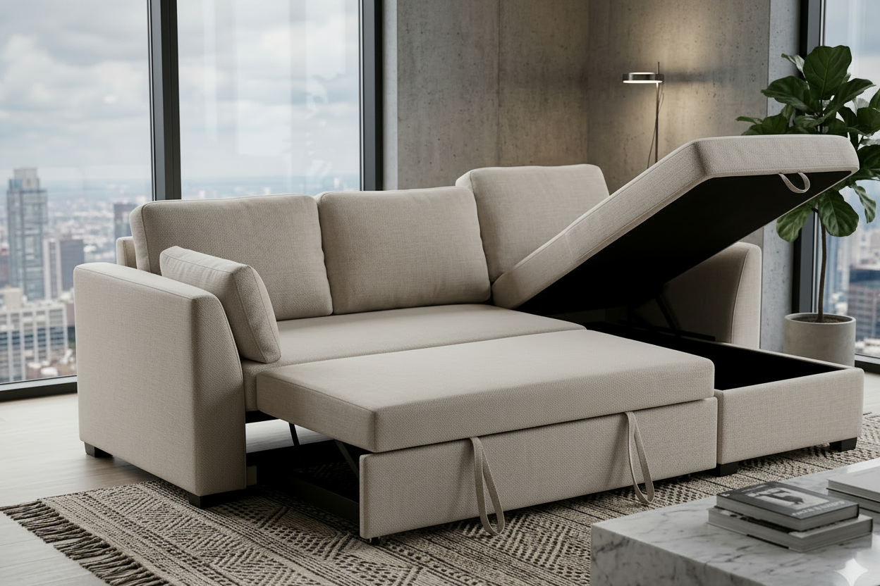 Hamilton Storage Sofa Bed Reversible Sectional