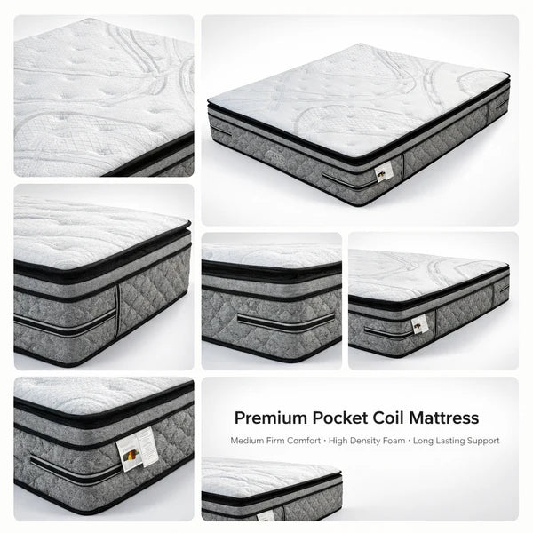 15" Premium Firm Hybrid Mattress – Euro Top & Pillow Top